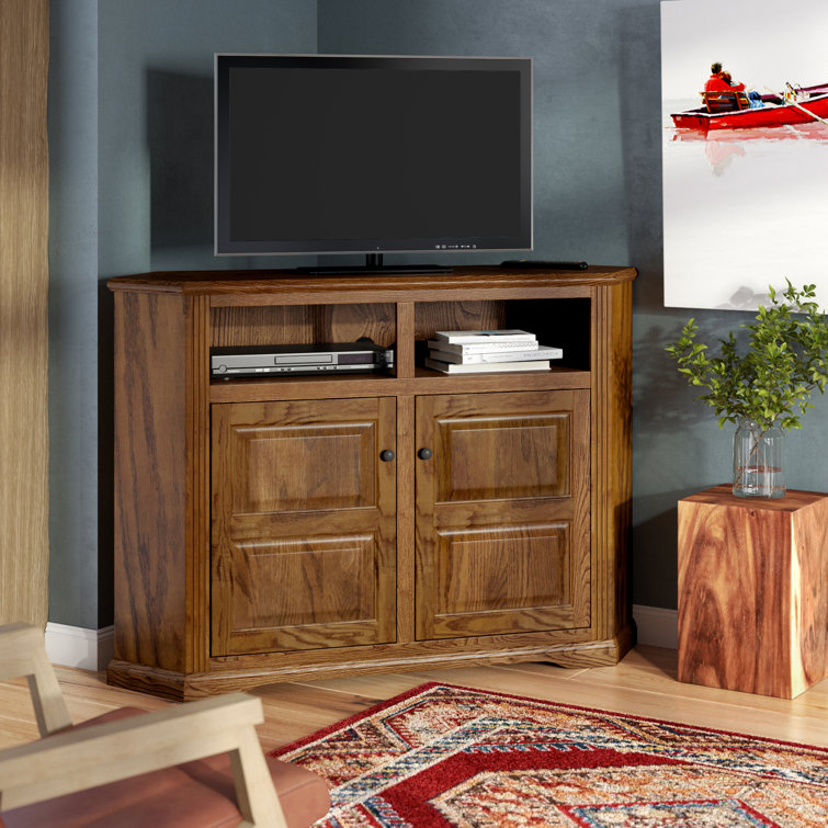 Loon Peak® Glastonbury Solid Wood Corner TV Stand for TVs up to 65